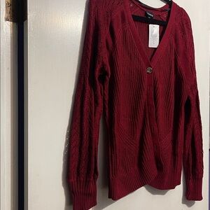 Torrid pointelle rhubarb cardigan